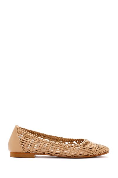 Derimod Mink Knitted Women's Ballerinas - 24sfe401829
