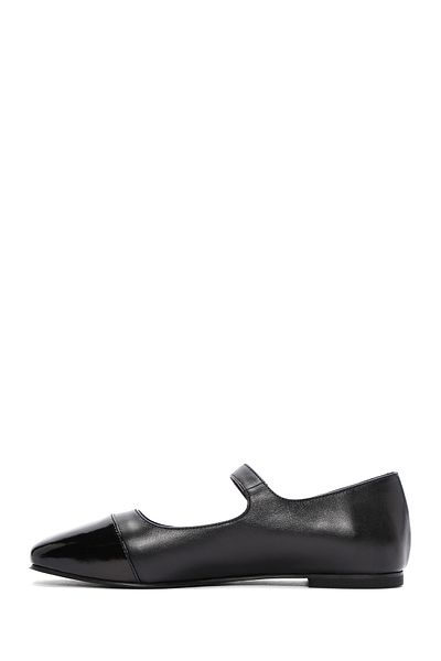 Derimod Black Leather Women's Ballerinas - Banded, Model 24sfd 181914