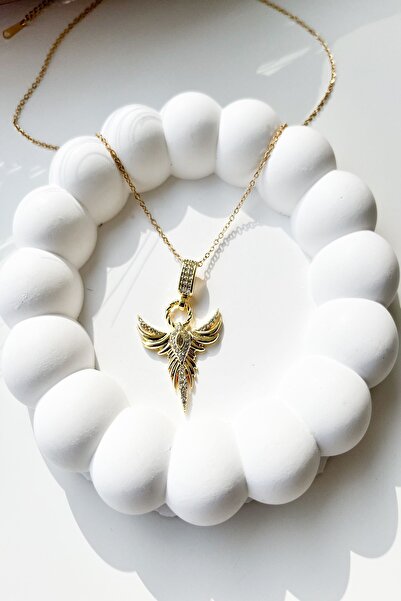 Pretty Phoenix Stone Steel Necklace