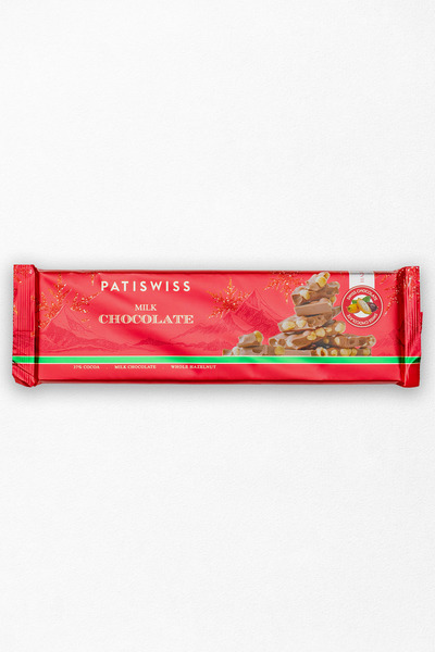 Patiswiss Fındıklı Sütlü Tablet Çikolata 300g