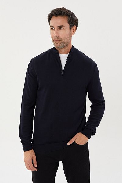 Tony Montana Πλεκτό με μισό φερμουάρ Plus Size-TB-3035