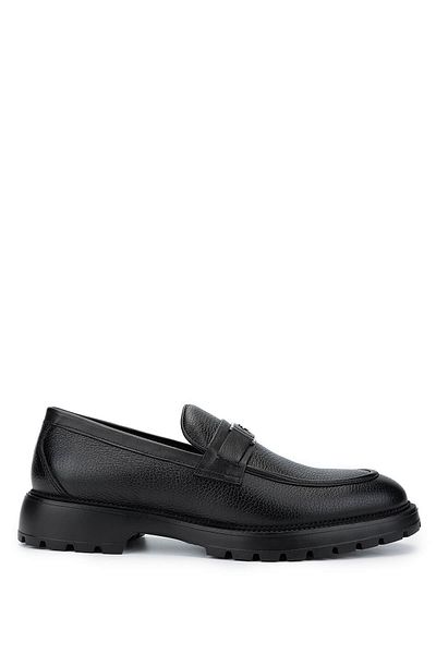 Tamer Tanca Men's Genuine Leather Black Floater Loafer Shoes
