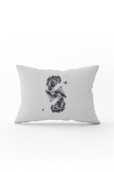 Cango Home Alb Negru Sculptură Modernă Figurină Imprimată Digitală Husă de Pernă Cgh559-3550 Imprimată pe două fețe