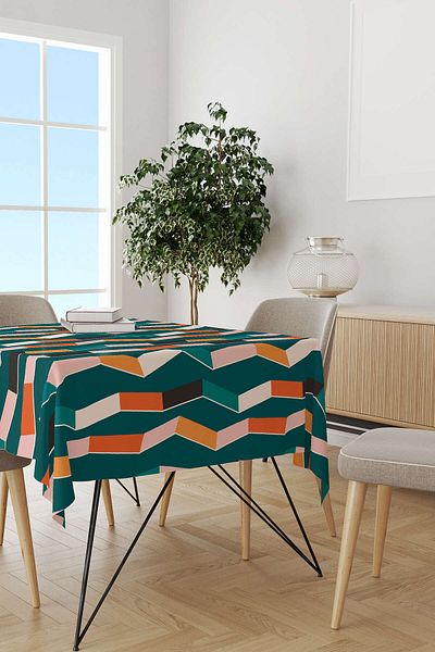 Cango Home Birou cu figuri moderne albastru portocaliu Cgh176-ms