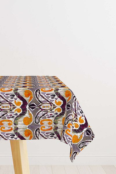 Cango Home Orange Purple Ethnic Patterned Tablecloth Cgh262-ms
