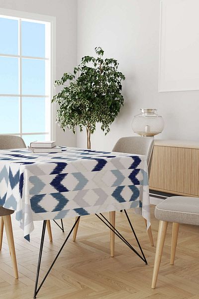 Cango Home Alb Albastru Modern Geometric Model Birou Cgh341-ms