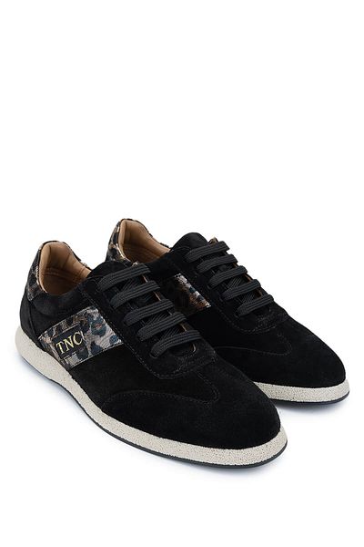 Tamer Tanca Pantofi sport și pantofi sport negri din piele naturală de damă