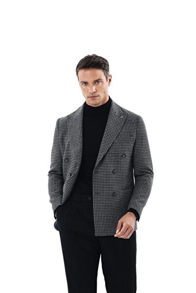 Kadir Büyükkaya Kruvaze Erkek Ceket-KAX5235W