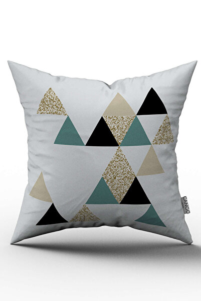 Cango Home Бежево-чорна геометрична декоративна наволочка для подушки - Cgh059