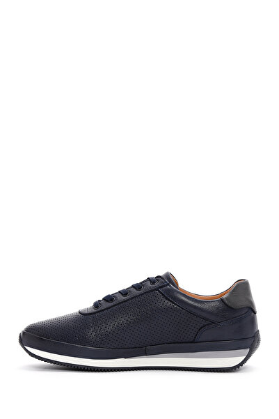 Derimod Men's Navy Blue Leather Sneakers - Lace-up, Casual, 24sfd6741dı