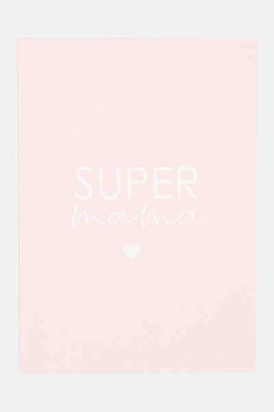 Tchibo Super Mom Postcard 11 H X 15 L X 0,1 W Cm, Pink
