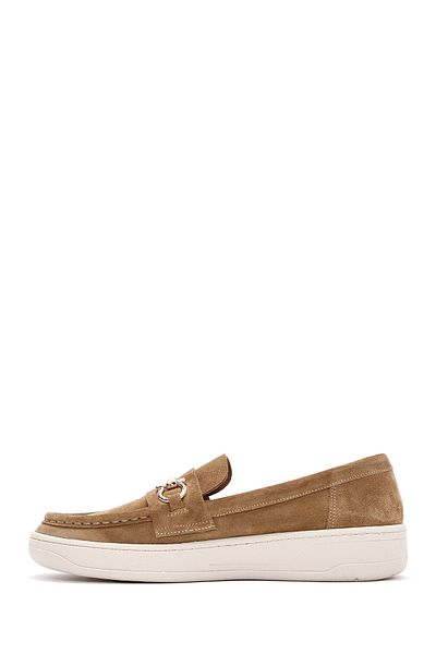 Derimod Brown Suede Leather Women's Loafer - Casual 24sfd 220410