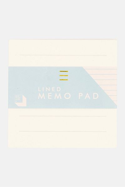 Suck UK Lined Memo Pad, Ivory