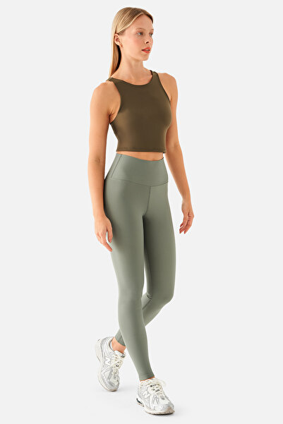 Superstacy Popi High Waist Moss Green Sports Leggings