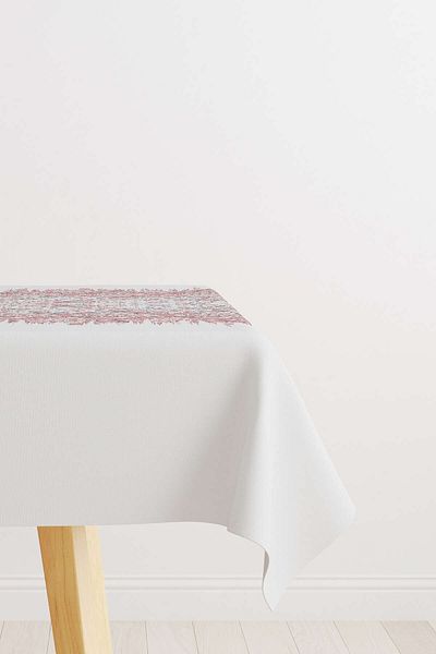 Cango Home Pink and White Damask Ethnic Patterned Tablecloth Cgh121-ms