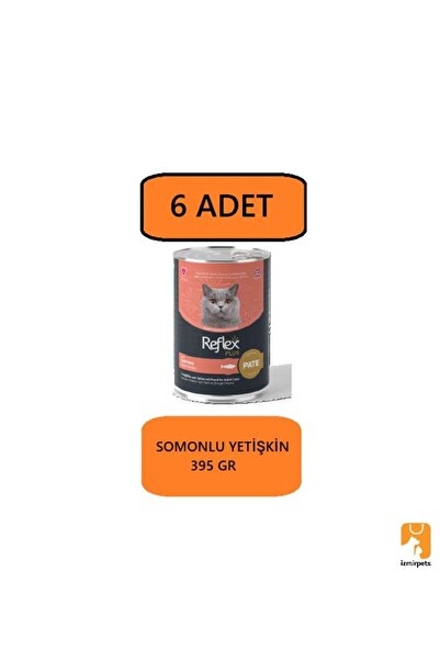 Reflex Plus Pate Kıyılmış Somonlu Yetişkin Yaş Konserve Kedi Maması 395 Gr x 6 ADET