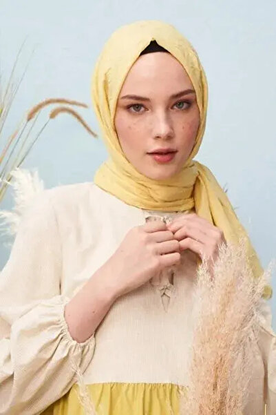 Madame Polo Kübra Koç Bambu Kraş Şal - Ananas