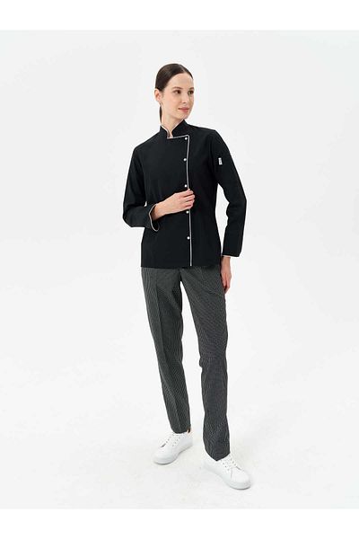 MyChef Eco Slim Fit Model Black Color Women's Chef Jacket