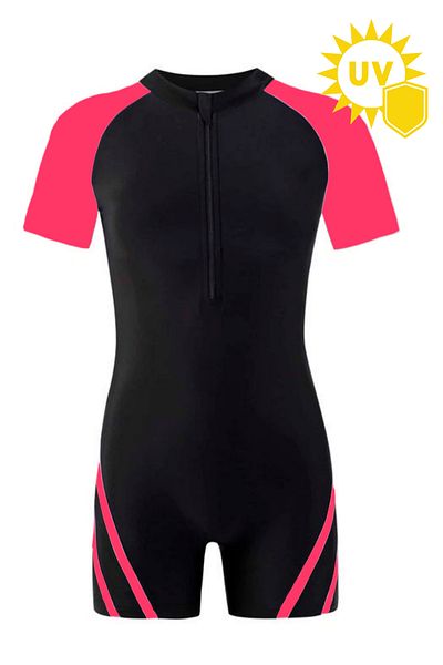 İYİBU Children's UV Protection Short Sleeve Swimming Jumpsuit Swimsuit Pool And Sea Swimsuit Kids Swimwear Unisex
