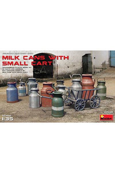 MiniArt Küçük Araba Ve Süt Tenekeleri