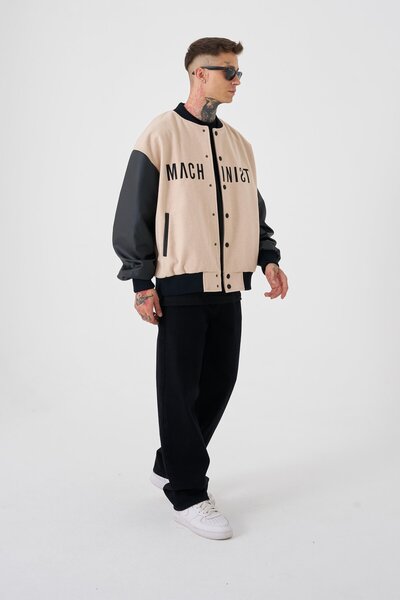 Machinist Чоловіча куртка-бомбер Oversize Bej від Erkek Born Again