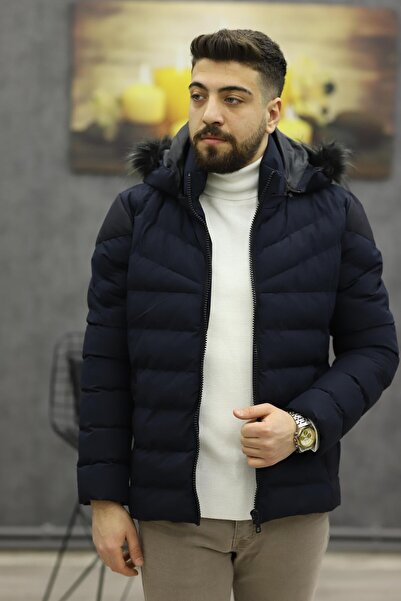 BIGAZZI BİGAZZİ 99368 KAPŞONLU ŞİŞME MONT(LACİVERT)