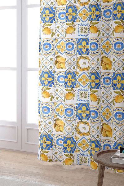 Cango Home Yellow Decorative Digital Printed Curtain Cgh506-pr