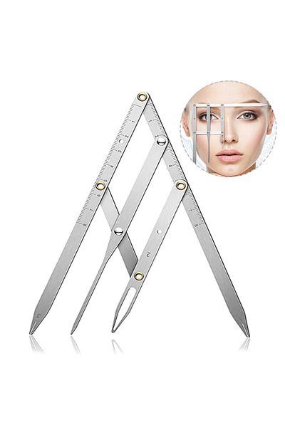 Ocean Microblading Eyebrow Measuring Ruler, Permanent Makeup Gold Ratio Pergated