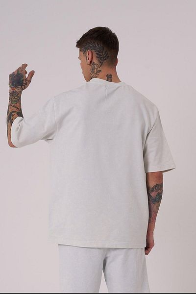 Machinist Ανδρικό μπλουζάκι Luxury Washed Basic Relaxed Grey Spotted T-shirt
