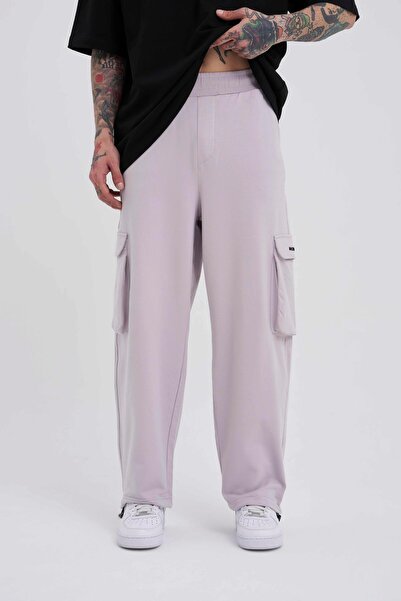 Machinist Ανδρικό φούτερ Cargo Pocket Oversize λιλά