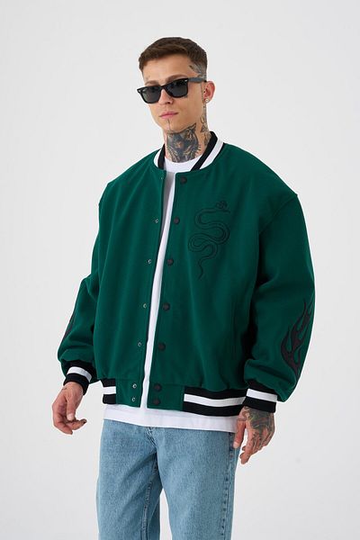 Machinist Ανδρικό Snake Oversize Green Bomber Jacket