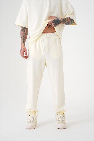 Machinist Ανδρικό Solid Basic Relaxed Jogger Cream Φούτερ