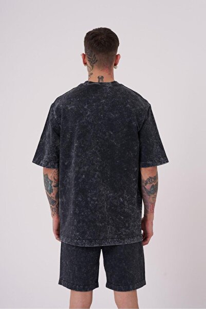 Machinist Ανδρικό μπλουζάκι Luxury Washed Basic Relaxed Asphalt Spotted T-shirt
