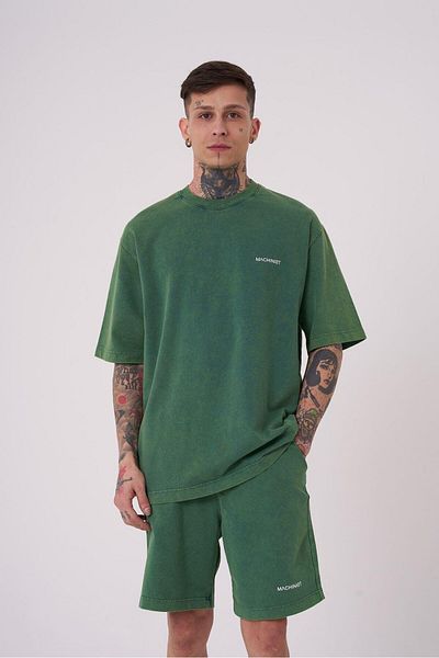 Machinist Ανδρικό μπλουζάκι Luxury Washed Basic Relaxed Petrol Green T-shirt