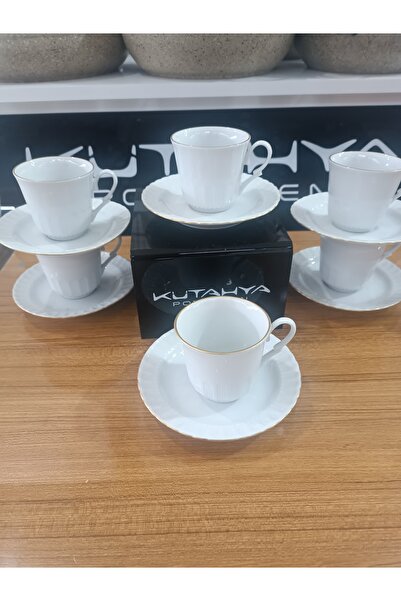 Kütahya Porselen Sedef Yaldızlı Cay Fincan Takımı