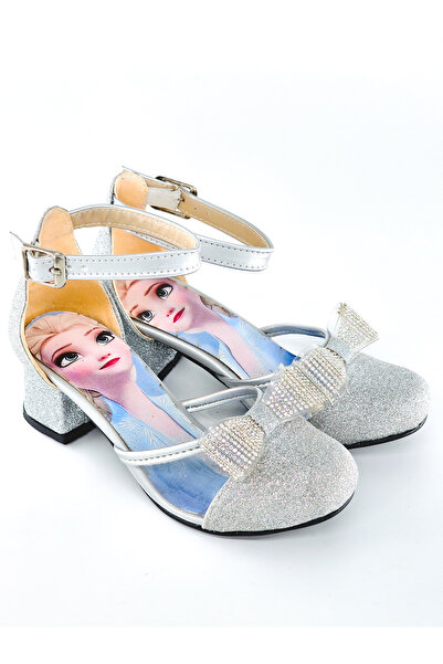 BDKButik Patoz Princess Printed Bow Children's Evening Dress Shoes High Heels