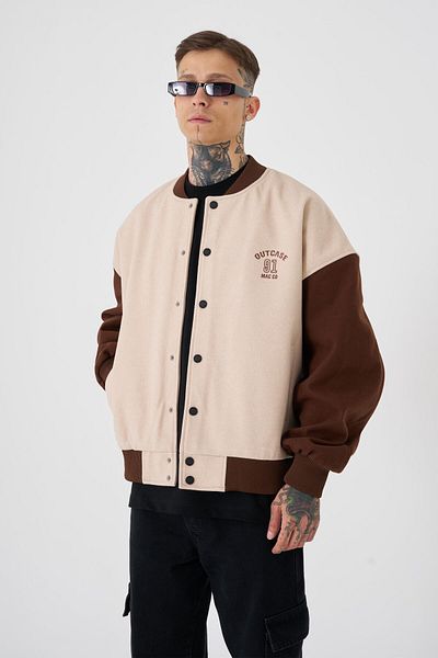 Machinist Jachetă bomber oversize Beige Out Case 91 pentru bărbați
