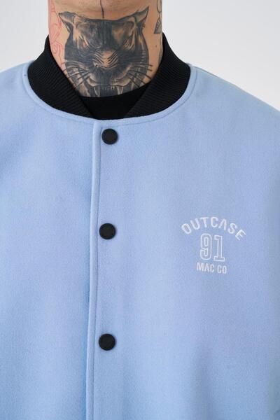 Machinist Erkek Out Case 91 Oversize Açık Mavi Bomber Ceket