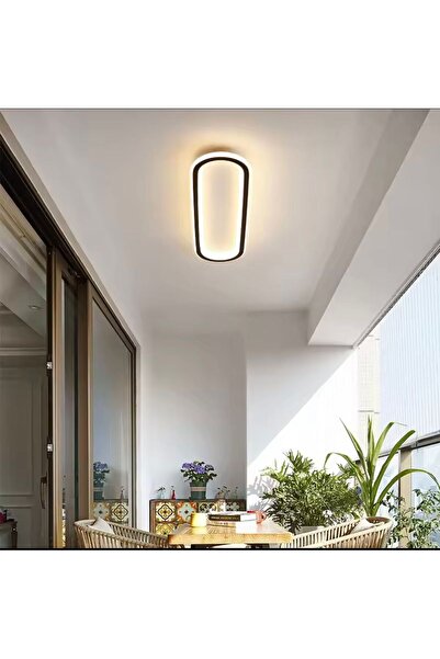 Vonalight 3 Işık Renkli, Balkon,Koridor,giyinmeodası,Tavan Lamba,Avize, Aydınlatma, Ön Şerit Siyah, 16x60cm