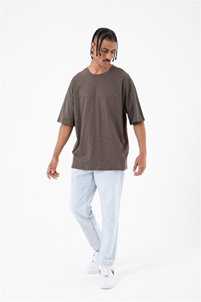 Machinist Чоловіча футболка Flamlı Basic Oversize Haki