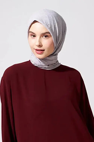 Madame Polo Bamboo Crochet Scarf - Gray