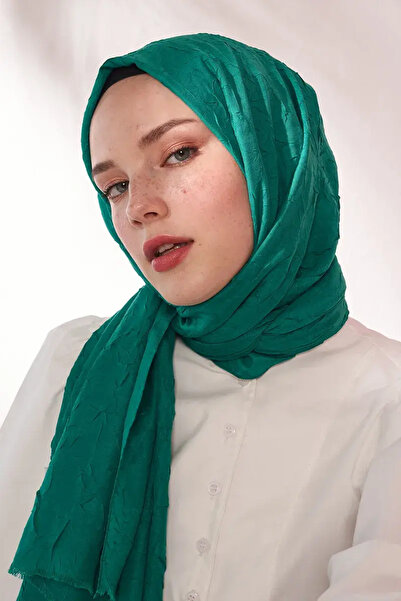 Madame Polo Feyza Hakyemez Bambu Kraş Şal - Benetton Yeşili