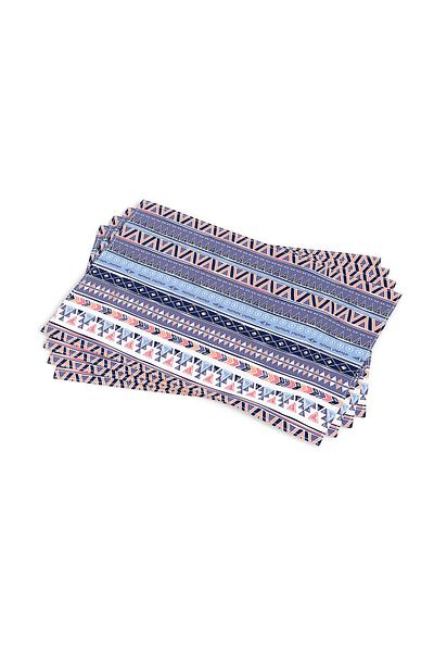 Cango Home Violet Alb Boem Etnic Model Imprimare Digitală Serviciu American Set de 4 Cgh490-as