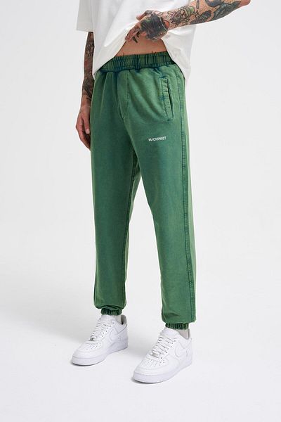 Machinist Ανδρικό Luxury Basic Washed Jogger Green Sweatpants
