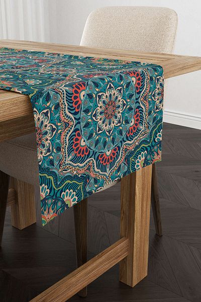 Cango Home Verde Portocaliu Retro Vintage Model Digital Printed Runner - Otyk634-rn