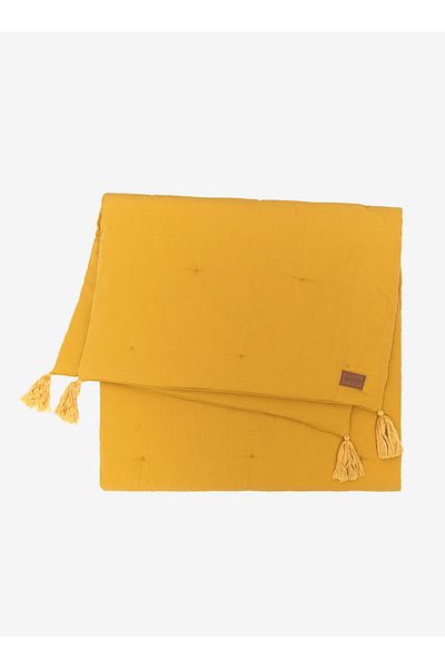 Barine Cotton Mattress Runner - Smooth Curry 70X240