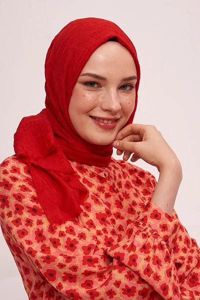 Madame Polo Κόκκινο σάλι από μπαμπού