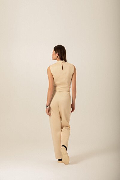 Rue Studio ψηλός λαιμός Πλεκτή μπλούζα εκρού