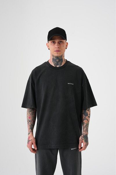 Machinist Tricou de bază unisex antracit - Relaxat lavabil
