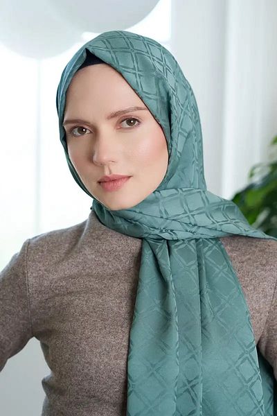 Madame Polo Colecție cu modele pătrate fără timp de culoare mentă